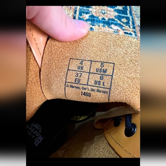 Dr Martens 1460 Leather Pumpkin Orange size 6 Boots - Picture 6 of 7